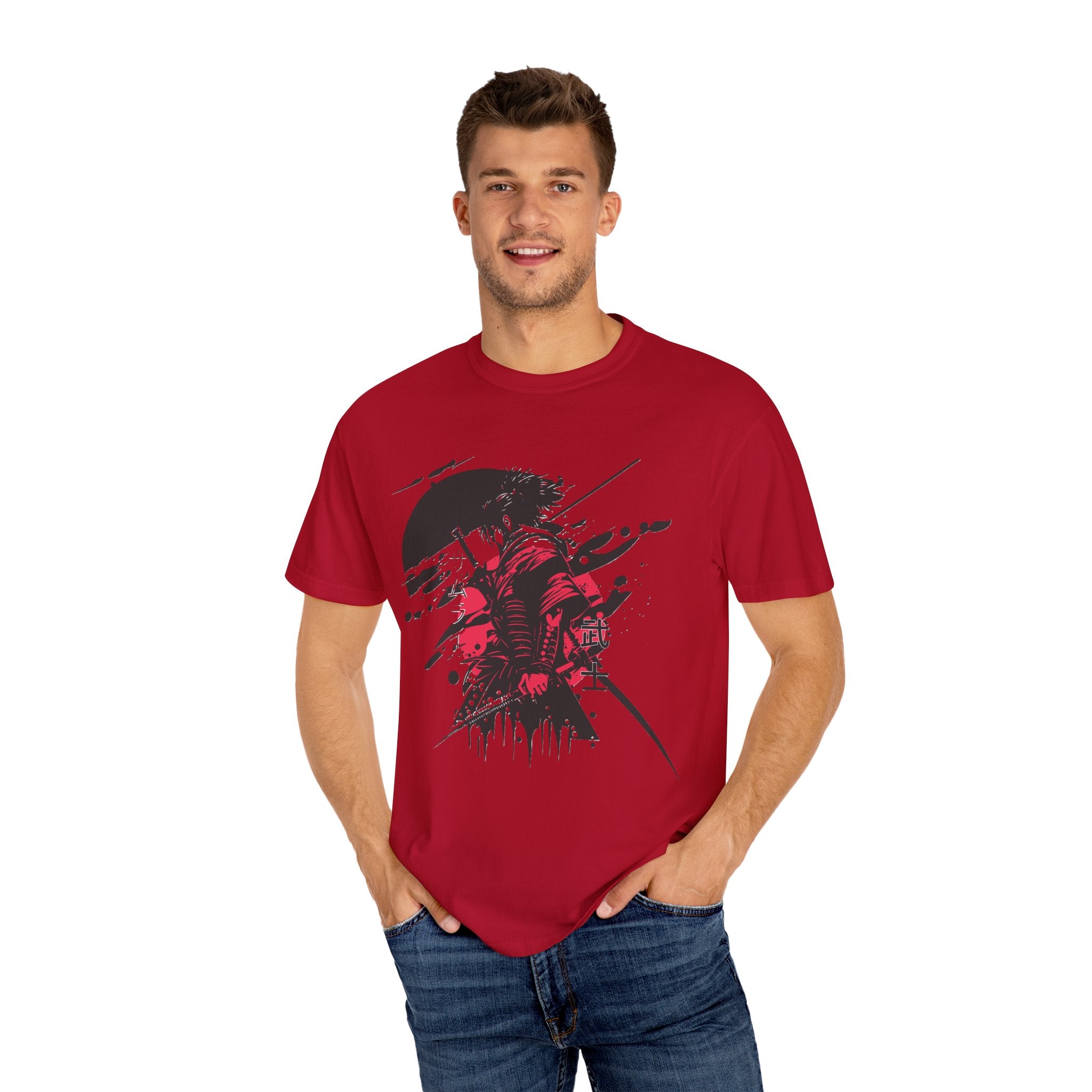 Garment-Dyed Graphic T-Shirt with Artistic Umbrella Design, Casual Tee for Art Lovers, Unique Gift for Birthdays, Fashion Statement, [...]