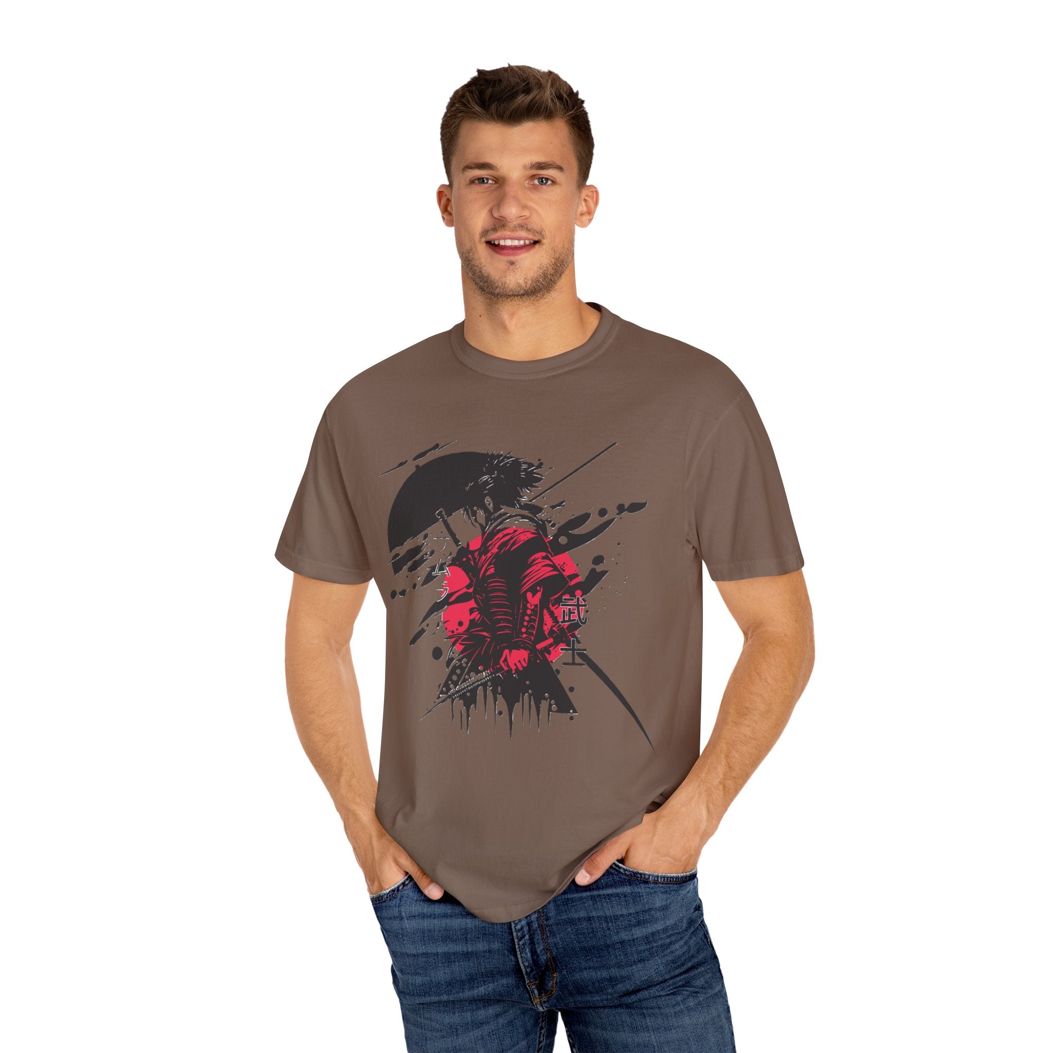 Garment-Dyed Graphic T-Shirt with Artistic Umbrella Design, Casual Tee for Art Lovers, Unique Gift for Birthdays, Fashion Statement, [...]