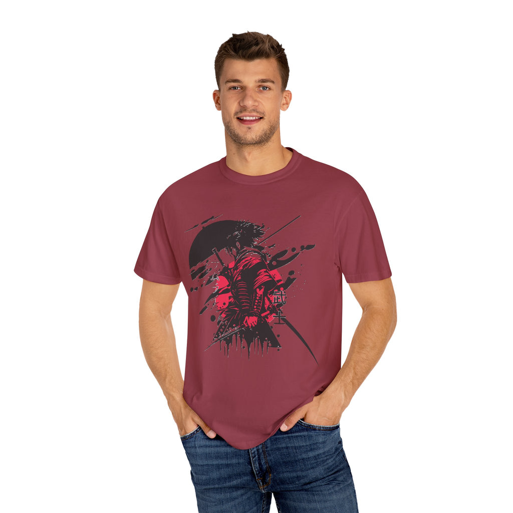 Garment-Dyed Graphic T-Shirt with Artistic Umbrella Design, Casual Tee for Art Lovers, Unique Gift for Birthdays, Fashion Statement, [...]