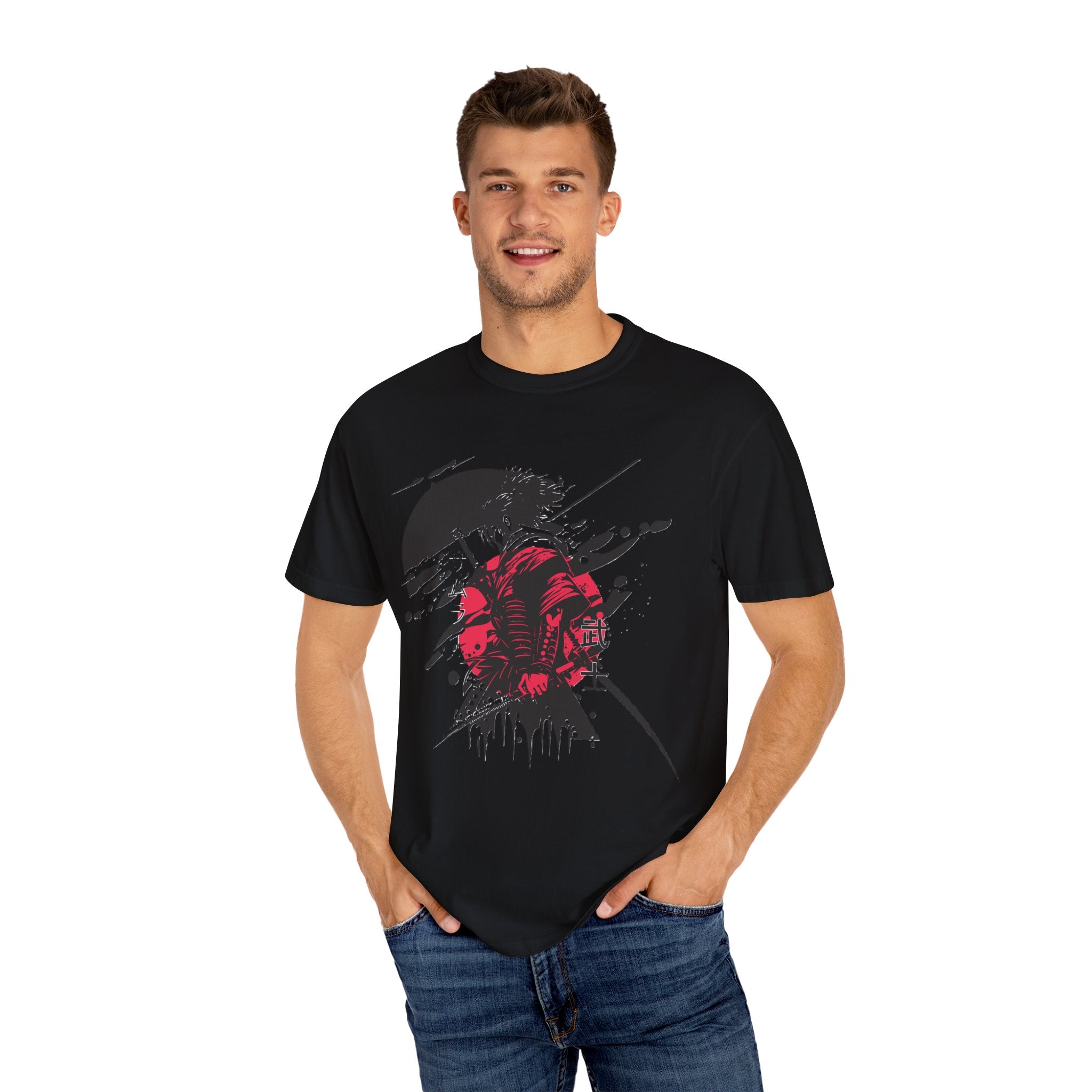 Garment-Dyed Graphic T-Shirt with Artistic Umbrella Design, Casual Tee for Art Lovers, Unique Gift for Birthdays, Fashion Statement, [...]