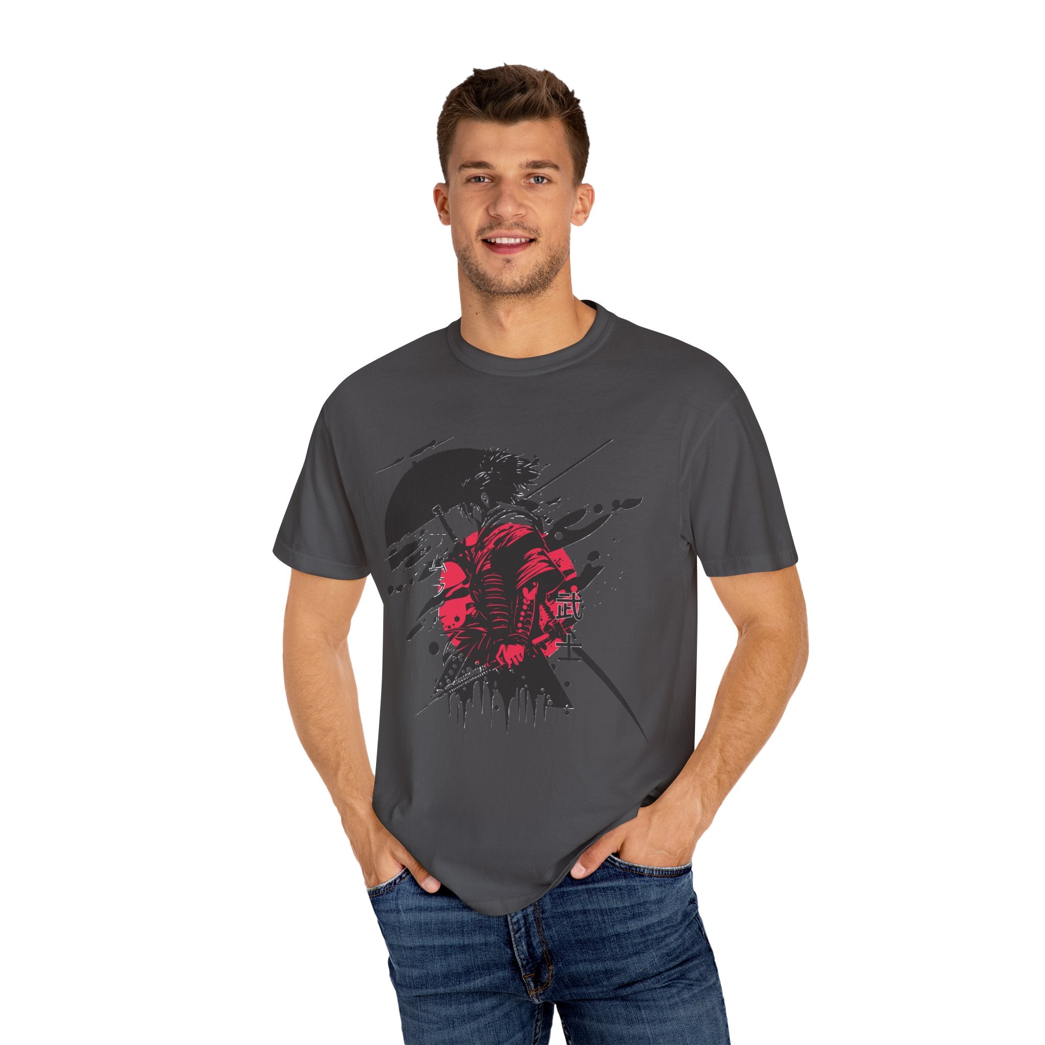 Garment-Dyed Graphic T-Shirt with Artistic Umbrella Design, Casual Tee for Art Lovers, Unique Gift for Birthdays, Fashion Statement, [...]