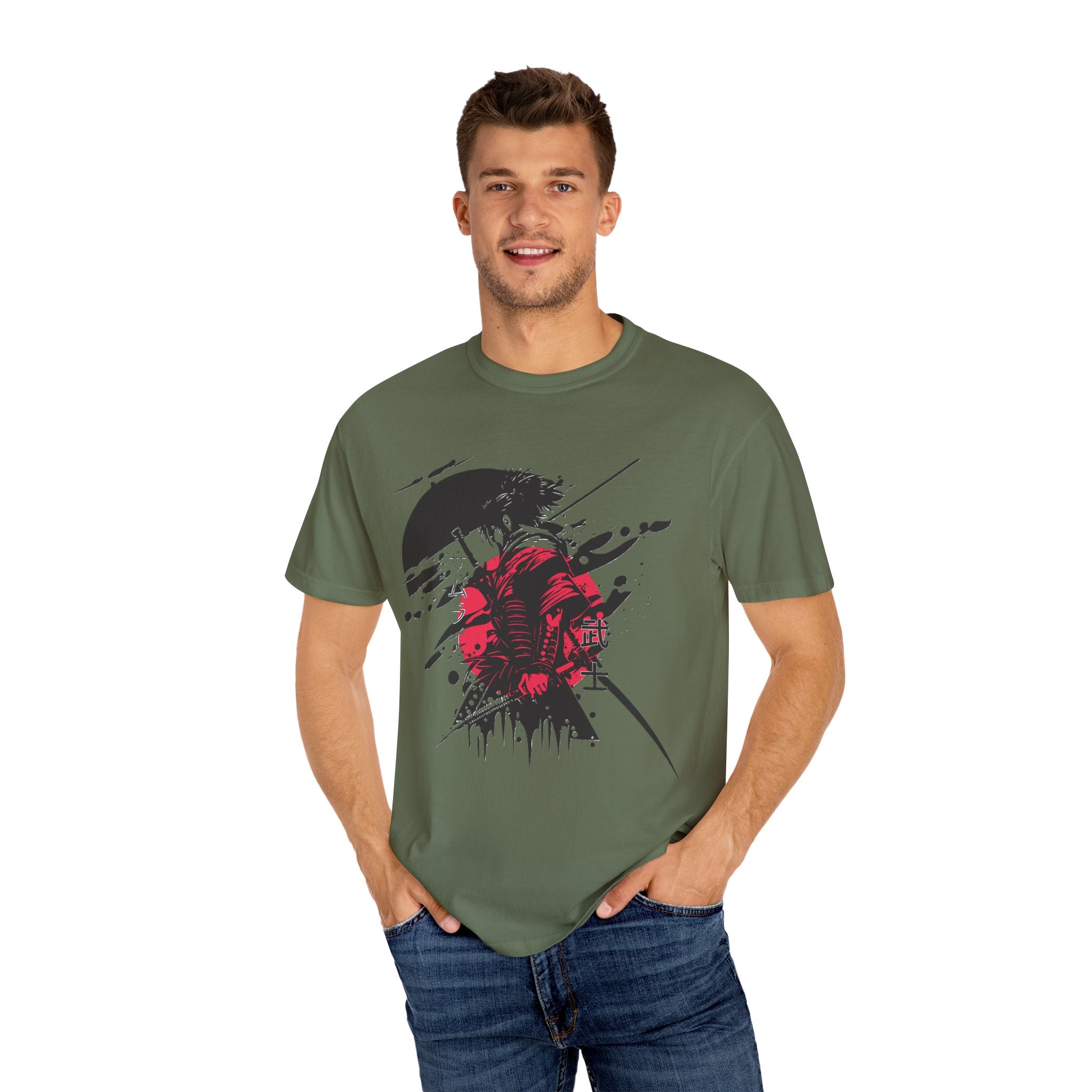 Garment-Dyed Graphic T-Shirt with Artistic Umbrella Design, Casual Tee for Art Lovers, Unique Gift for Birthdays, Fashion Statement, [...]