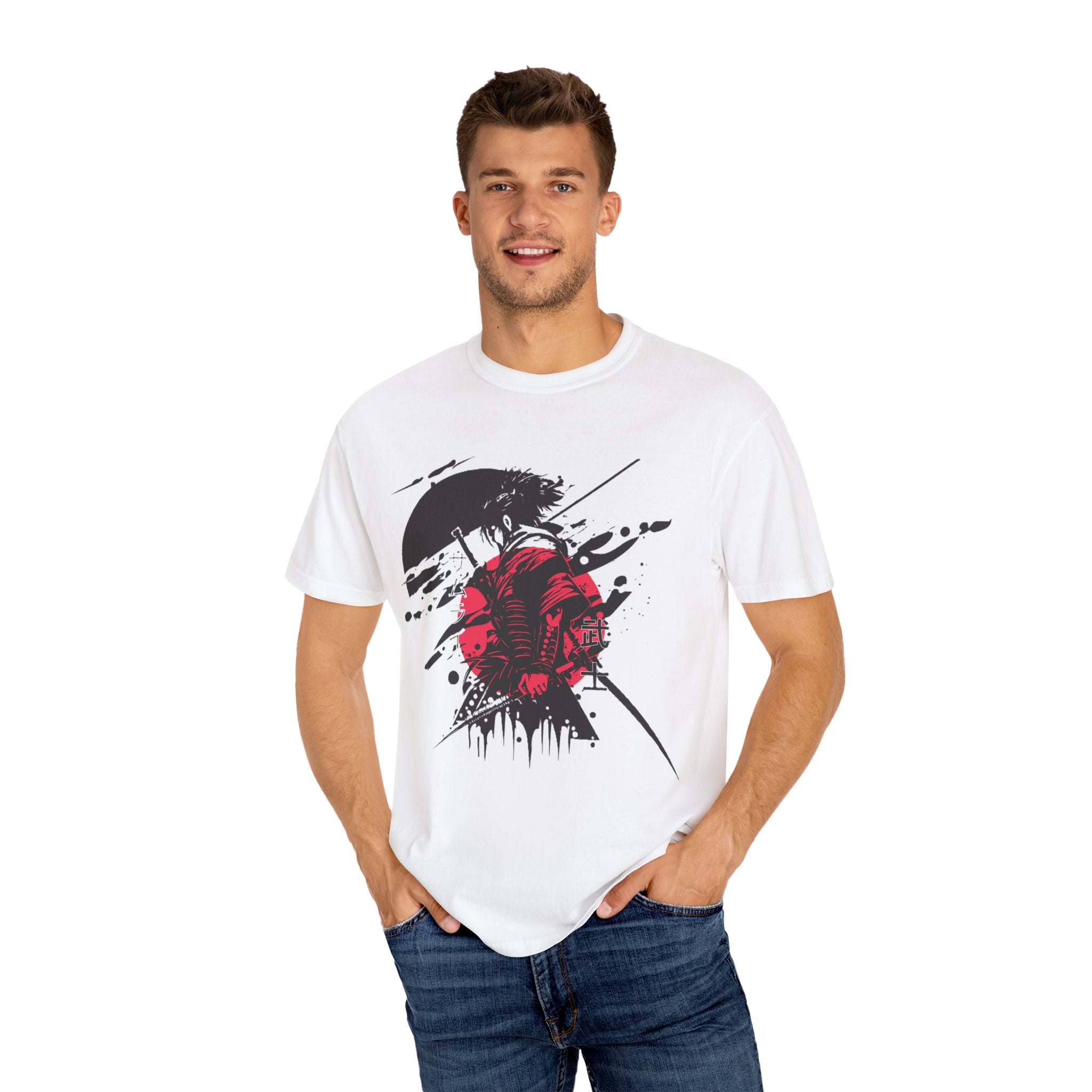 Garment-Dyed Graphic T-Shirt with Artistic Umbrella Design, Casual Tee for Art Lovers, Unique Gift for Birthdays, Fashion Statement, [...]